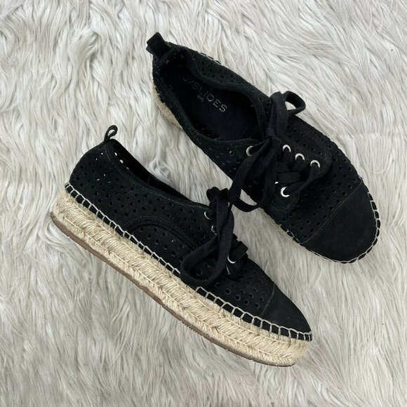 J Slides Rileyy Perforated Platform Espadrille Sneakers - Picture 1 of 8